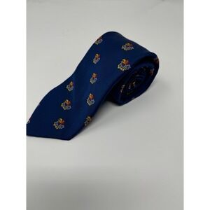 Prince Consort Golden Clasp Necktie Men's Blue Eagle Polyester Kansas KU Jayhawk